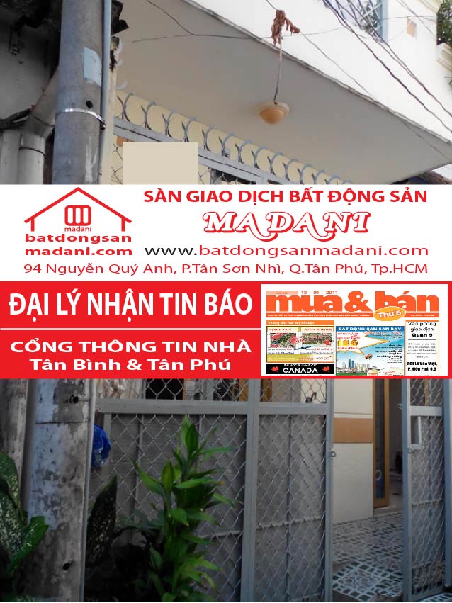 Bán nhà Hẻm cụt 2M - Bùi Thị Xuân, P.3, Q.Tân Bình