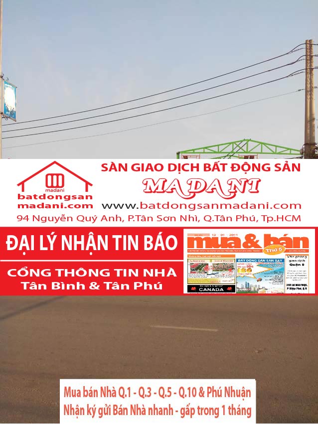 Bán nhà Mặt tiền – Lê Trọng Tấn, P.Tây Thạnh, Q.Tân Phú