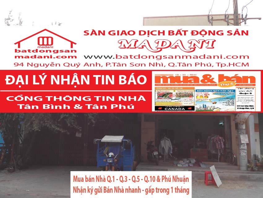 Bán nhà đôi Mặt tiền - Bình Long, P.Phú Thạnh, Q.Tân Phú