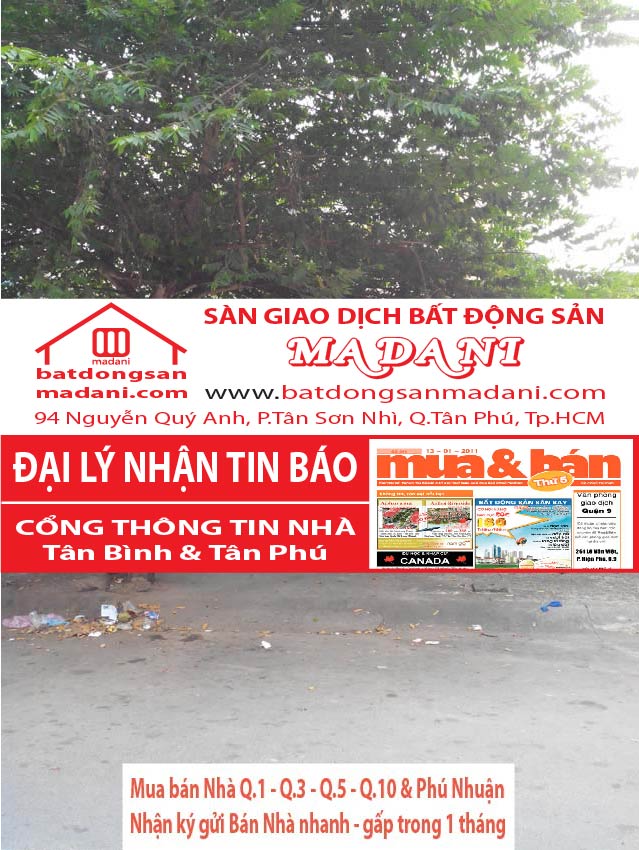 Bán nhà Mặt tiền - Lê Quốc Trinh, P.PTH, Q.Tân Phú
