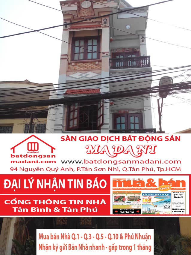 Bán nhà Hẻm 8M - Sơn Kỳ, P.Sơn Kỳ, Q.Tân Phú 