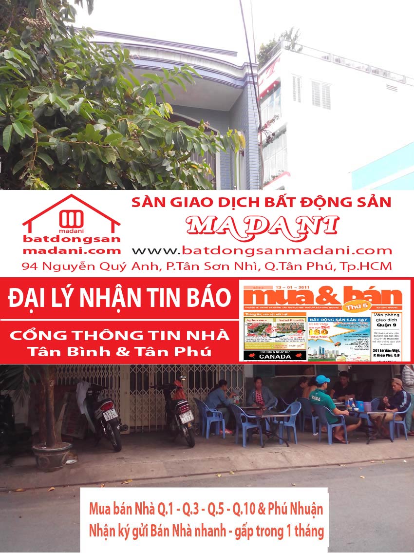 Bán nhà Mặt tiền – Lê Thiệt, P.PTH, Q.Tân Phú