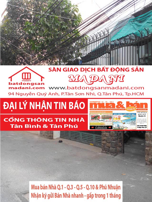 Bán nhà Hẻm 7M – Nguyễn Thái Bình, P.12, Q.Tân Bình