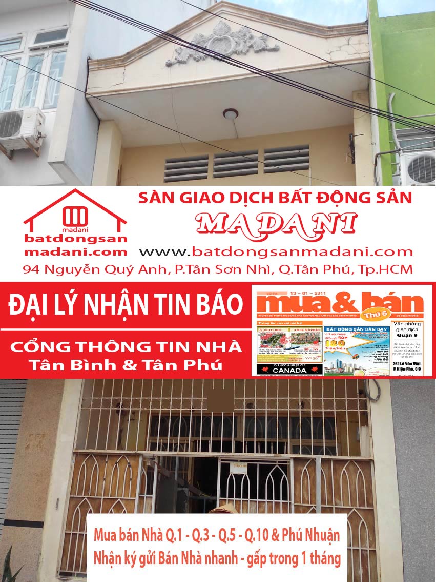 Bán nhà Hẻm 6M – Nguyễn Đức Thuận, P.13, Q.Tân Bình