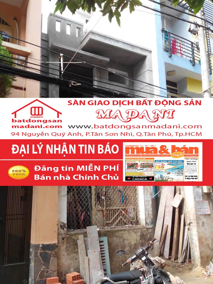Bán nhà Hẻm 6M – Nguyễn Thái Bình, P.12, Q.Tân Bình