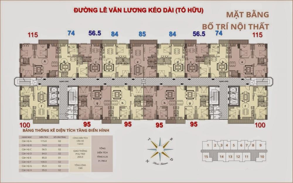 Bán chung cư C37 Bắc Hà, Lê Văn Lương, 56,5m2, giá 27,5tr/m2