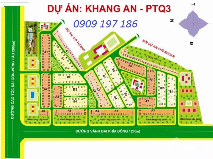 Cần bán đất nền dự án Phát Triển Nhà Quận 3 - Khang An.quận 9.LH 0909 197 186