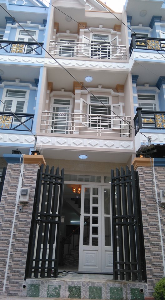 Bán nhà tại Lê Văn Lương Phước Kiển, DT 3.4 x 12.5m, xây mới 3 tầng 4PN, MT 6m