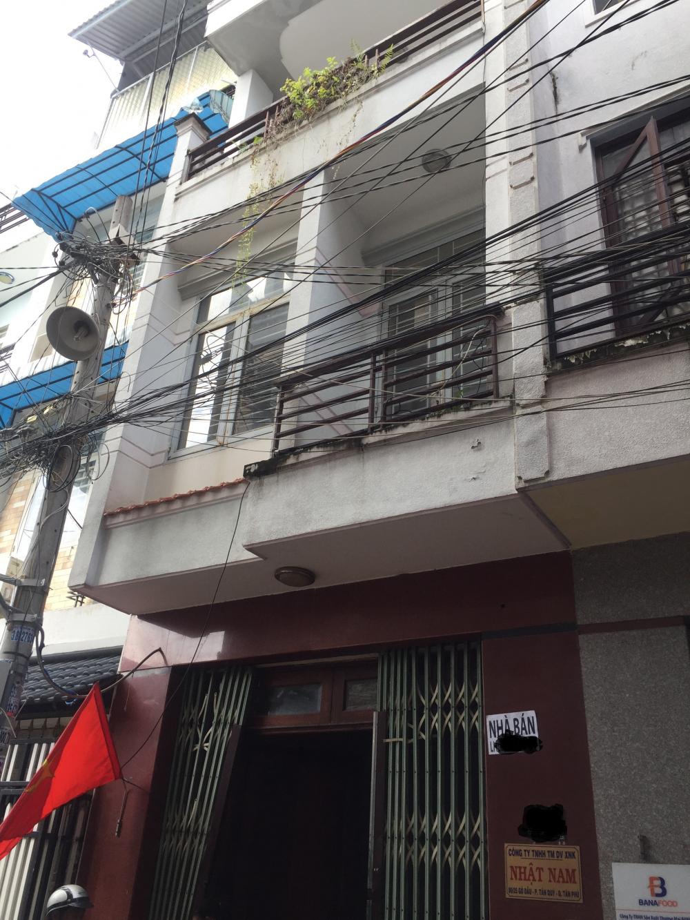 Bán nhà Tân Phú, hẻm 80 Gò Dầu, P. Tân Qúy, DT: 3,8x12m, giá: 3 tỷ