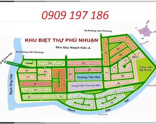 Cần bán nền dự án Phú Nhuận, lô B hướng ĐN, 290m2, giá 17,5tr/m2