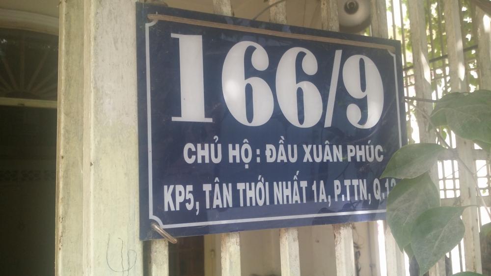 Bán nhà đường xe tải 166/9 Phan Văn Hớn P.Tân Thới Nhất Q12, gần Trường Trinh, DT 4x18m, giá 1.8 tỷ