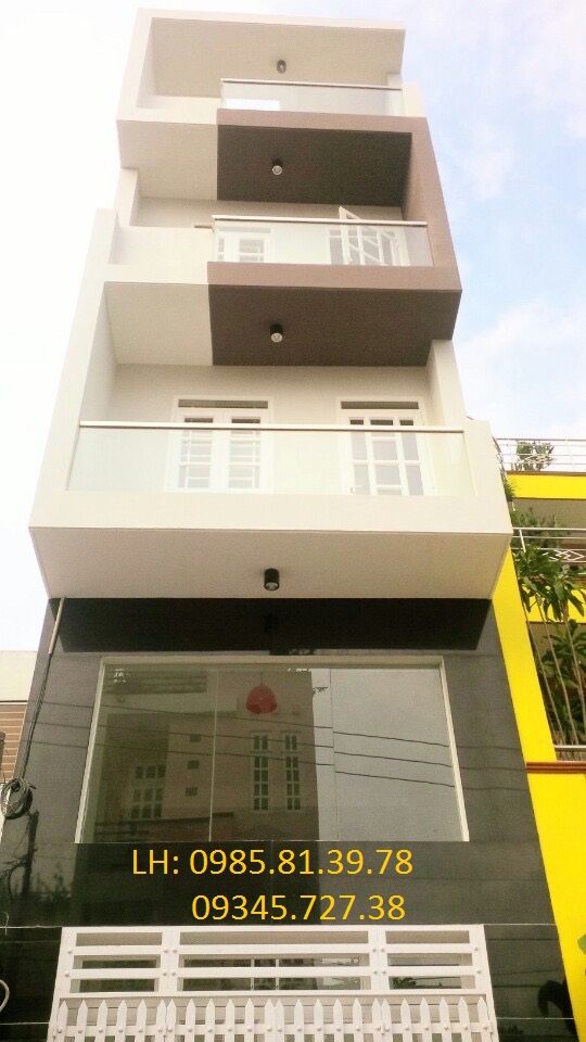 Bán nhà Q6, thiết kế 4 tầng, DT 4mx17m trong KDC Bình Phú 1,2, mặt tiền nôi bộ 10m, nhà mới 100%
