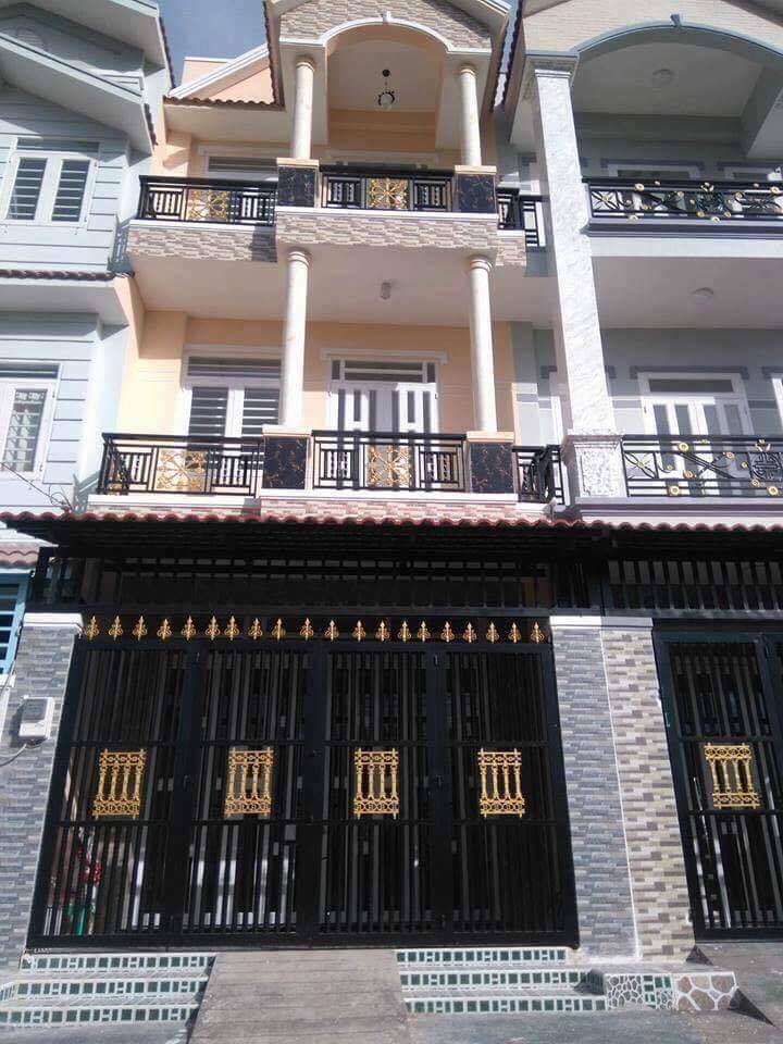 Bán nhà 1 trệt, 2 lầu, 4 phòng ngủ, giá 1,35 tỷ, Lê Văn Lương, Nhà Bè