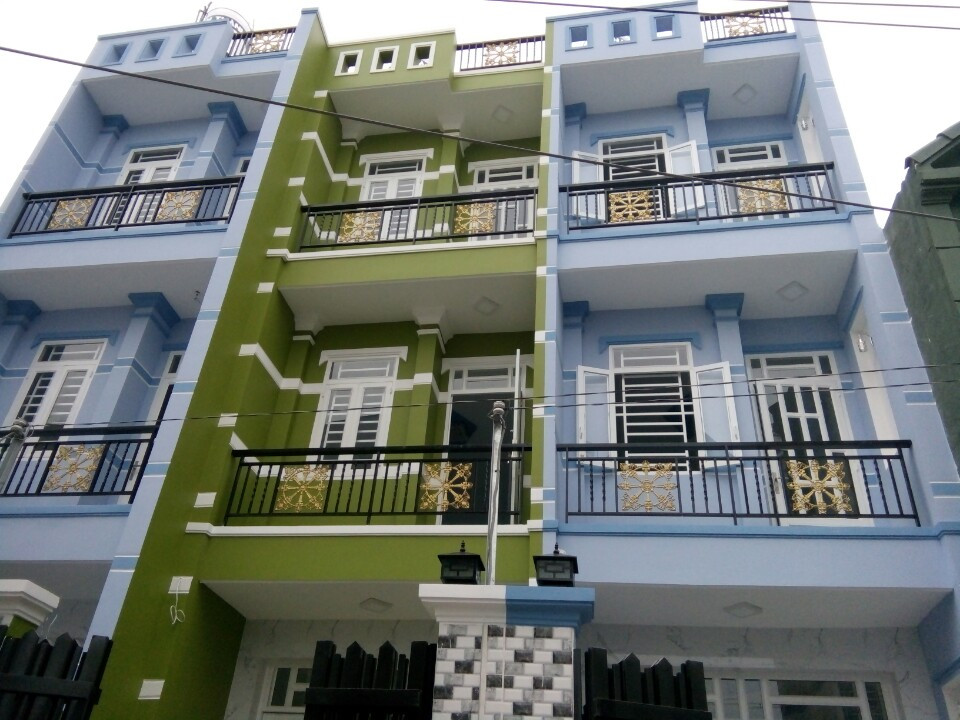 Nhà phố xây mới (3,4x12m) 3 lầu, sân thượng, hẻm 8m, Phạm Hữu Lầu