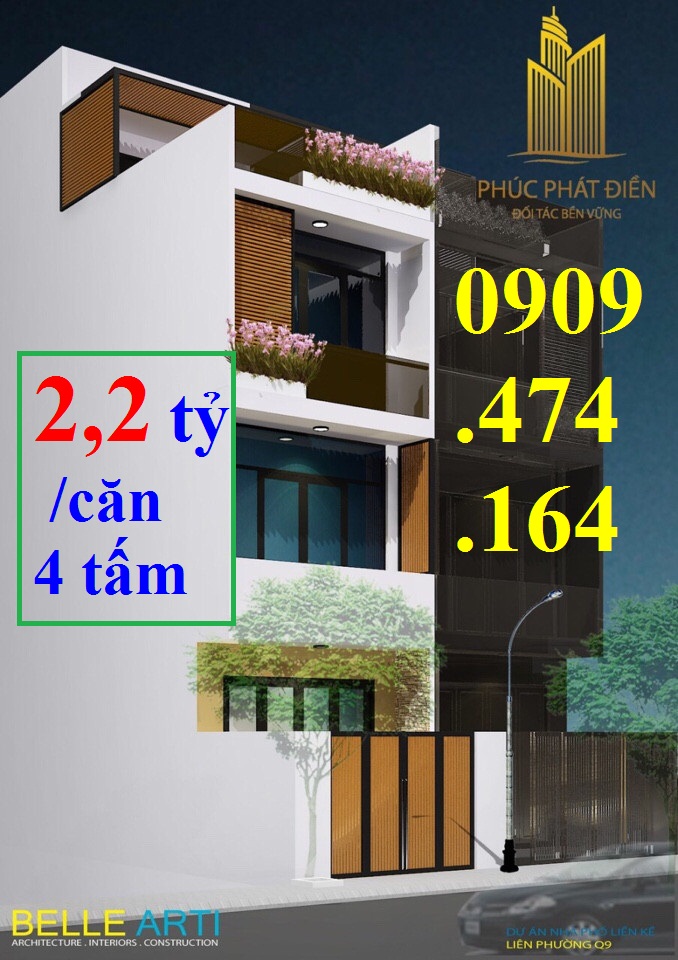 Sở hữu ngay nhà 4 tầng 2,2 tỷ/căn xây mới, gần vòng xoay Phú Hữu, Melosa Khang Điền, 0909.474164
