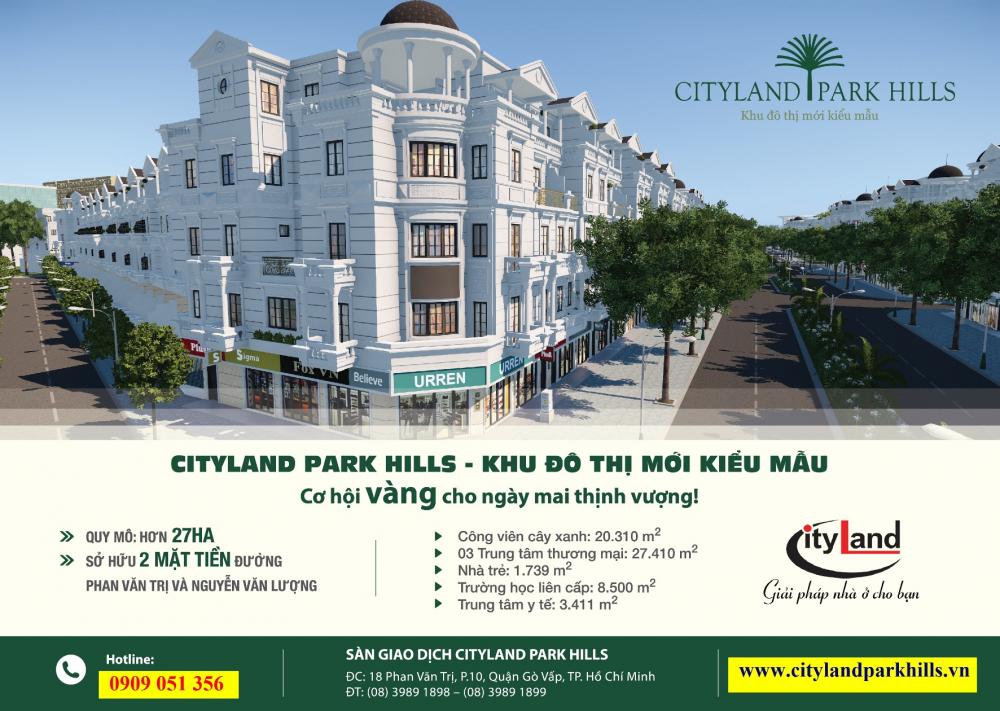 Mua nhà phố dự án Cityland Park Hills Gò Vấp đợt 2 từ chủ đầu tư