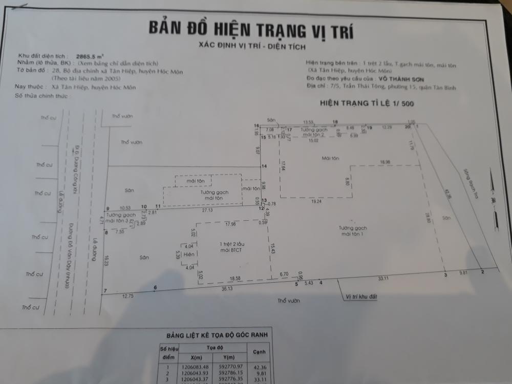 Cần bán nhà đất hai mặt tiền Đỗ Văn Dậy, Hóc Môn. DT 5500m2 (40 x 100m), giá 60 tỷ.LH 0918883479