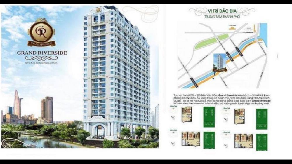 Chính chủ cần bán lại căn hộ Grand Riverside góc 55m2 tầng 7 view sông , giá rẻ hơn CĐT 2,35 tỷ
