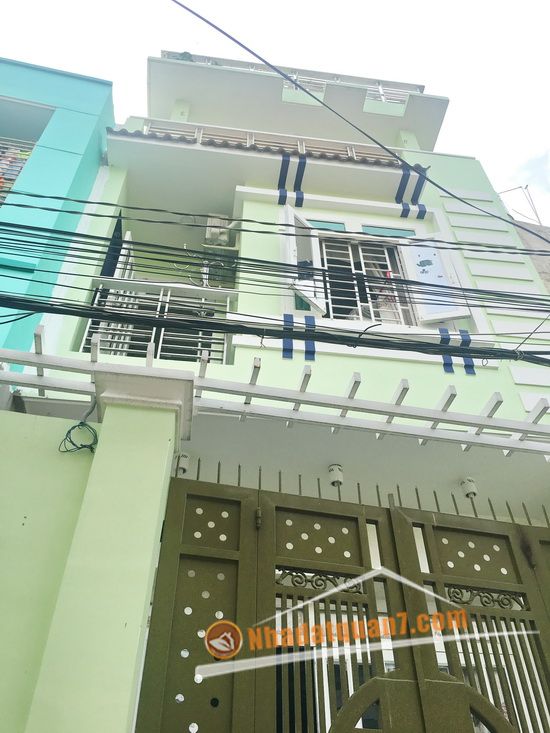 Bán gấp nhà phố đẹp trệt, 2 lầu, ST hẻm 487 Huỳnh Tấn Phát, P. Tân Thuận Đông, Quận 7