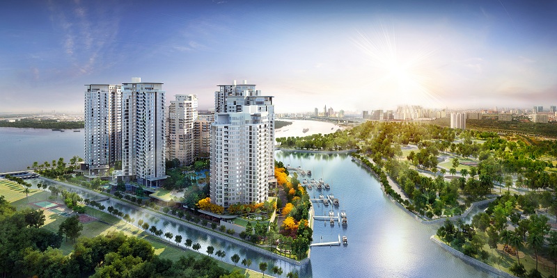Bán căn hộ Đảo Kim Cương 2 phòng ngủ, view sông, hướng Nam, giá 4.9 tỷ VAT