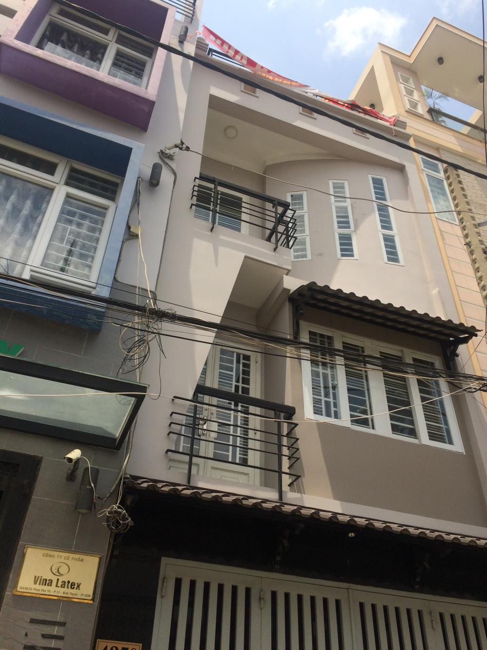 Bán nhà mặt tiền đường Chu Văn An – Đinh Bộ Lĩnh, Bình Thạnh. DT: 4x20m, 4 lầu