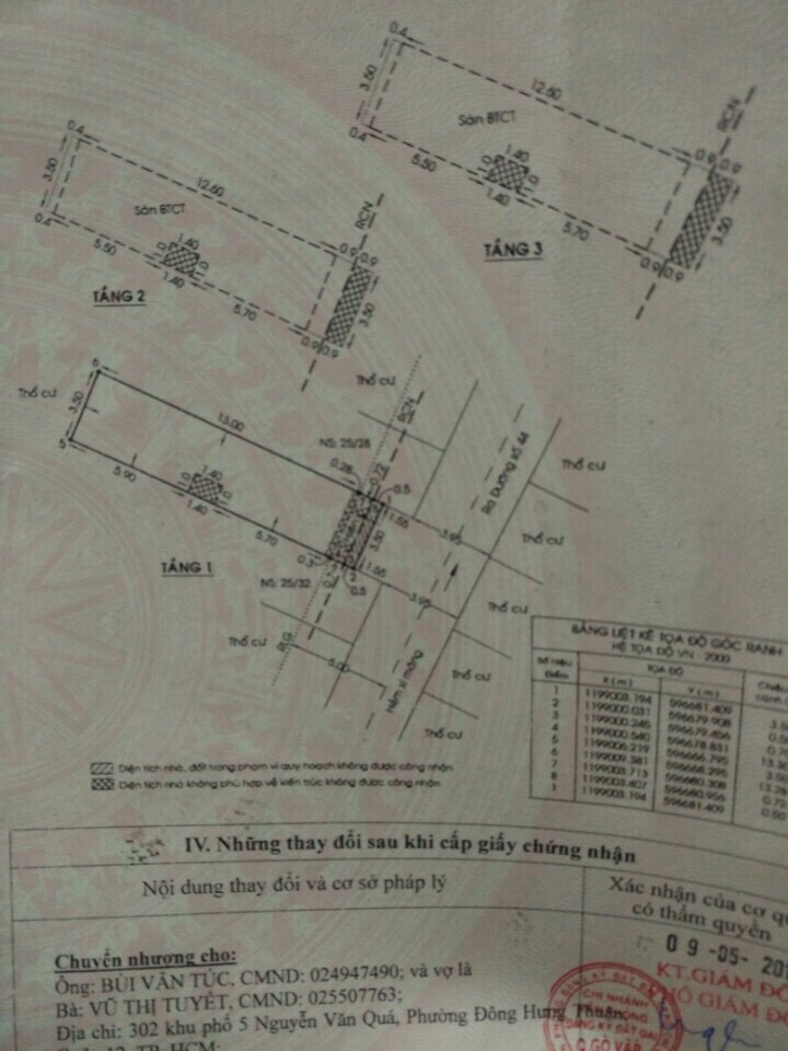 Bán Nhà Hẻm 25 Đường Số 44, phường 14, quận Gò Vấp, 3,5 x 14,5m, 1 Trệt + 2 Lầu, giá 3 tỷ