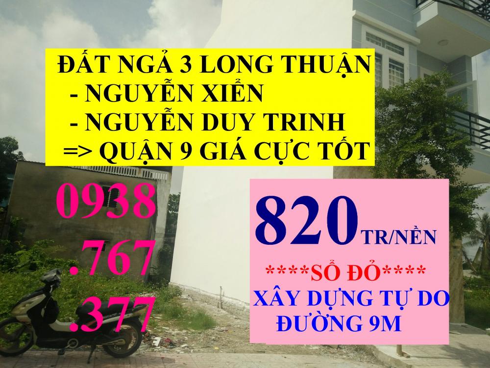 Hót”Hót: Bán gấp lô đất đường Long Thuận, “820tr/50m2 - sổ đỏ”, gần ngay ngã 3 Nguyễn Xiển, Nguyễn Duy Trinh
