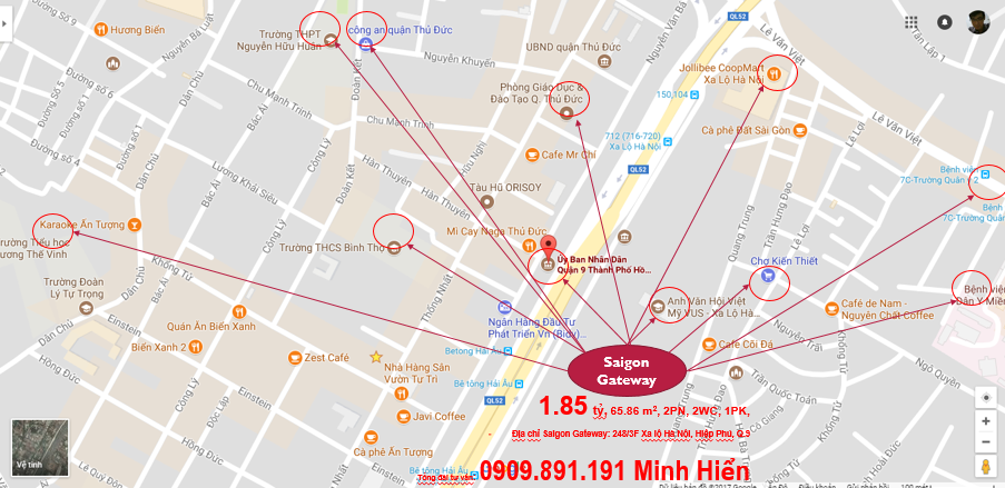 Chung cư 1,85 tỷ Quận 9, Saigon Gateway, Hotline: 0909 891 191