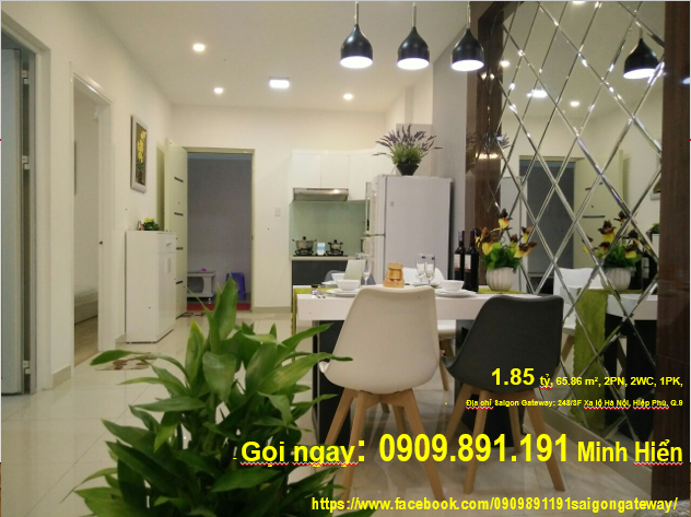 Chung cư 1,85 tỷ Quận 9, Saigon Gateway, Hotline: 0909 891 191