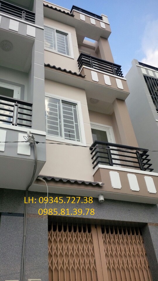 Cần bán nhà 2.5 lầu, sân trước + sân sau + sân thượng, đường Phú Định, P16, Q8, SH 2017