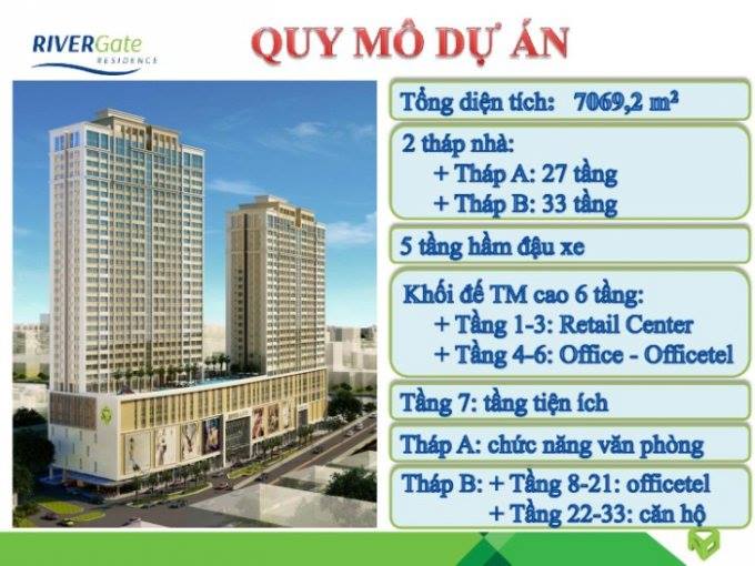 Cho thuê căn hộ 2 phòng tại Rivergate, Bến Vân Đồn, Quận 4 - 55 m2 - 16 triệu/tháng. Hotline: 0975.212.138