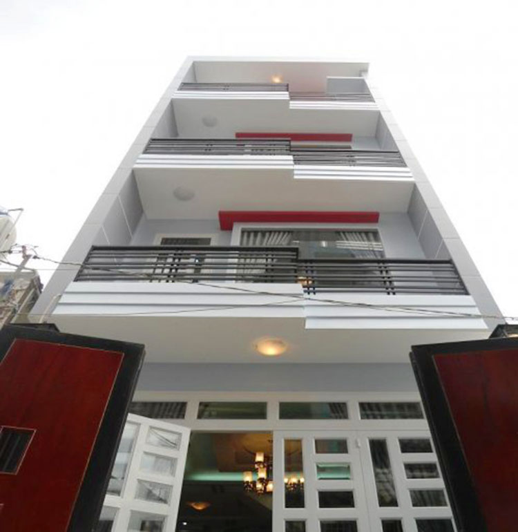 Nhà mới xây 4 lầu, 68m2, hẻm 1 sẹc Đình Nghi Xuân – Phan Anh