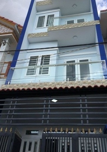 Nhà phố 3 tấm đúc 4x10m, 3PN, 3WC, 1 sân thượng, 324/45H Nguyễn Oanh, cầu An Lộc