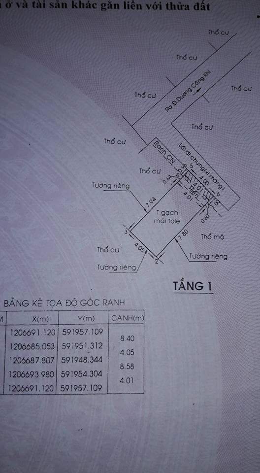 Bán nhà riêng tại xã Tân Hiệp, Hóc Môn, Tp.HCM. Diện tích 34m2,  giá 900 triệu