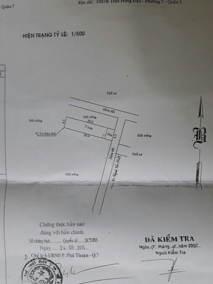 Bán nhà hẻm Huỳnh Tấn Phát, Phường Phú Thuận, Quận 7, 4,5 x 20m, 1 trệt, 1 lầu, giá 3,4 tỷ