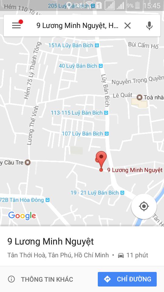 Bán nhà mặt tiền Đường Lương Minh Nguyệt, P. Tân Thới Hòa, Q. Tân Phú