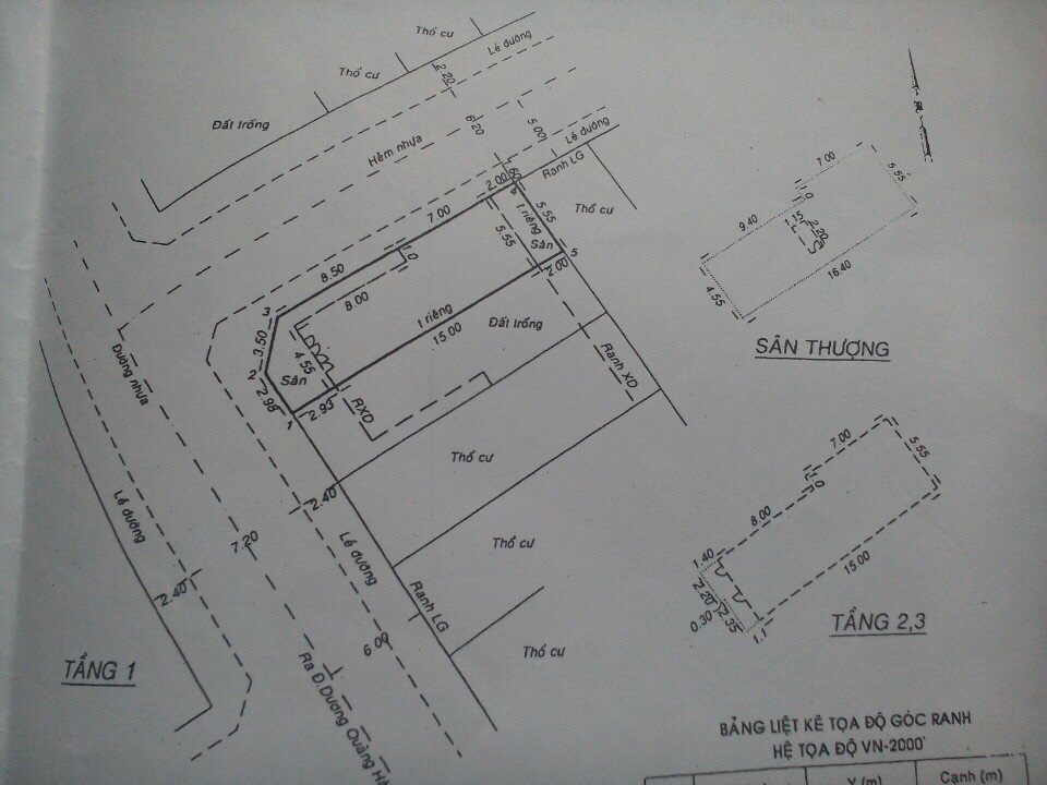 Bán nhà 2 hẻm 496 Dương Quảng Hàm, Phường 6, Quận Gò Vấp, 5,5 x 20m, 1 trệt 2 lầu, giá 6,3 tỷ