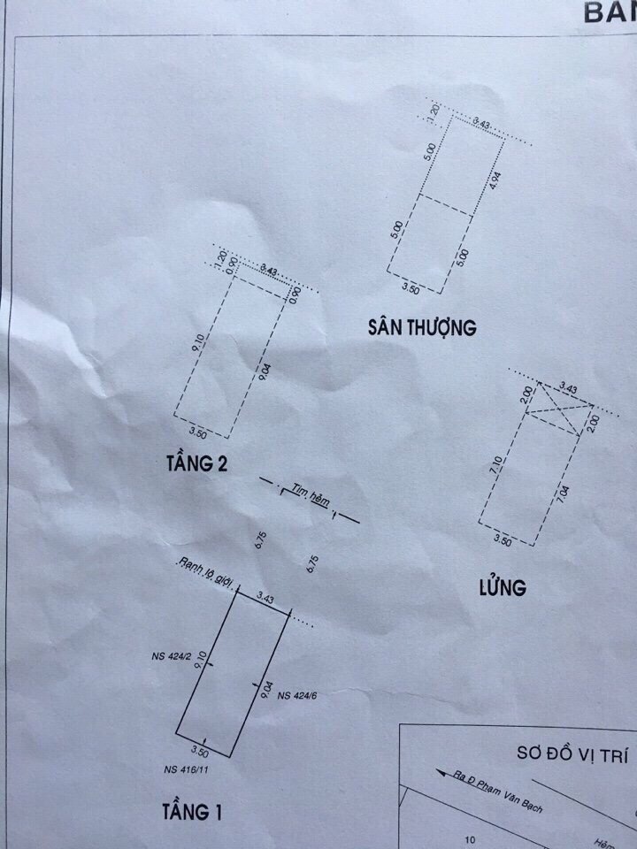 Bán nhà hẻm 424 Phạm Văn Bạch, P15, quận Tân Bình, 3,5 x 9m, 1 trệt, 1 lửng, 2 lầu, giá 3,85 tỷ