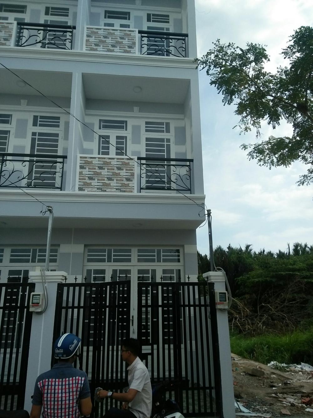 Nhà mới xây, sổ hồng riêng, DT 3x15m, 4PN, 3WC, hẻm 8m, Huỳnh Tấn Phát, Nhà Bè
