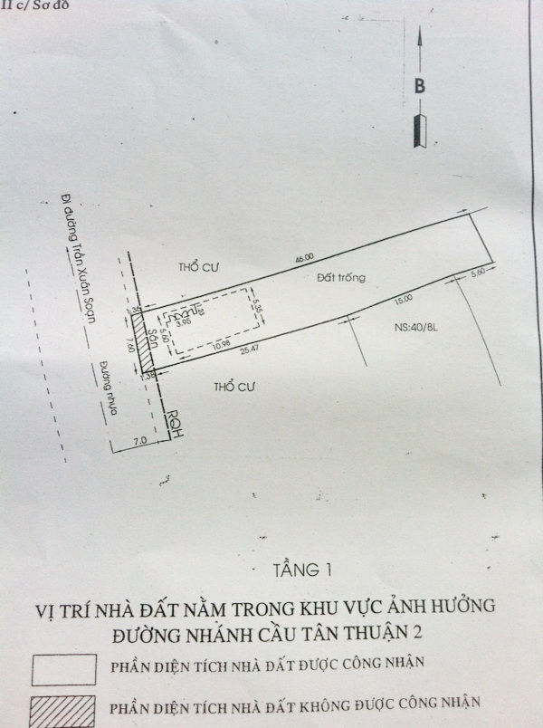 Bán gấp nhà mặt tiền nhánh cầu Tân Thuận Phường Tân Thuận Tây Quận 7
