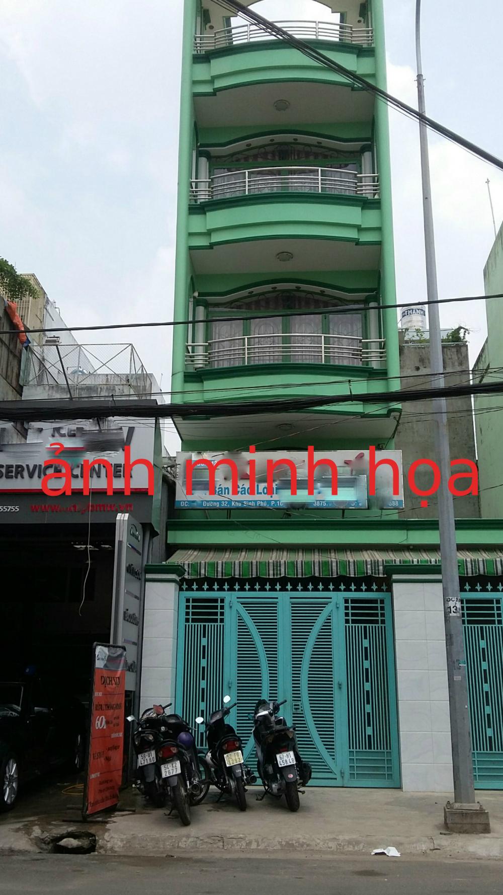 Bán nhà mặt tiền đường 32 Bình Phú, p.10, quận 6, diện tích 4x16m