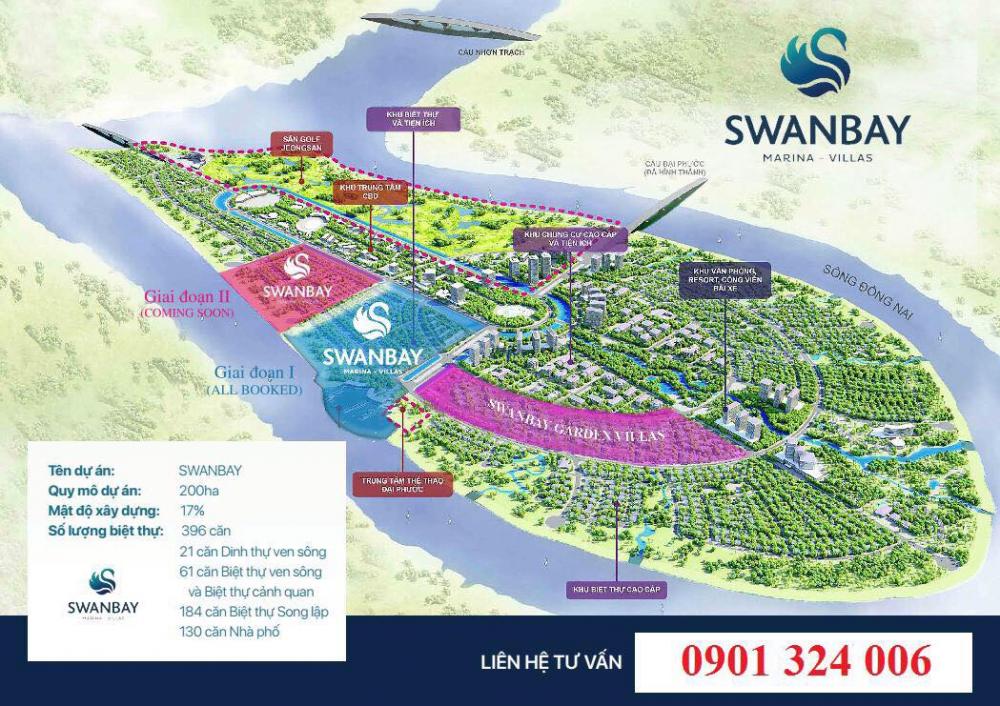 SwanBay mở bán Nhà Phố, Biệt Thự, Shophouse chỉ từ 2.7 tỷ/căn. Ngay Đảo Đại Phước, Nhơn Trạch