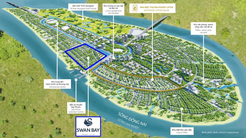 Bán gấp nhà phố dự án khu đô thị Swanbay, 1 trệt 2 lầu, chỉ 2.7 tỷ/căn. Khu biệt thự Marina & Villa