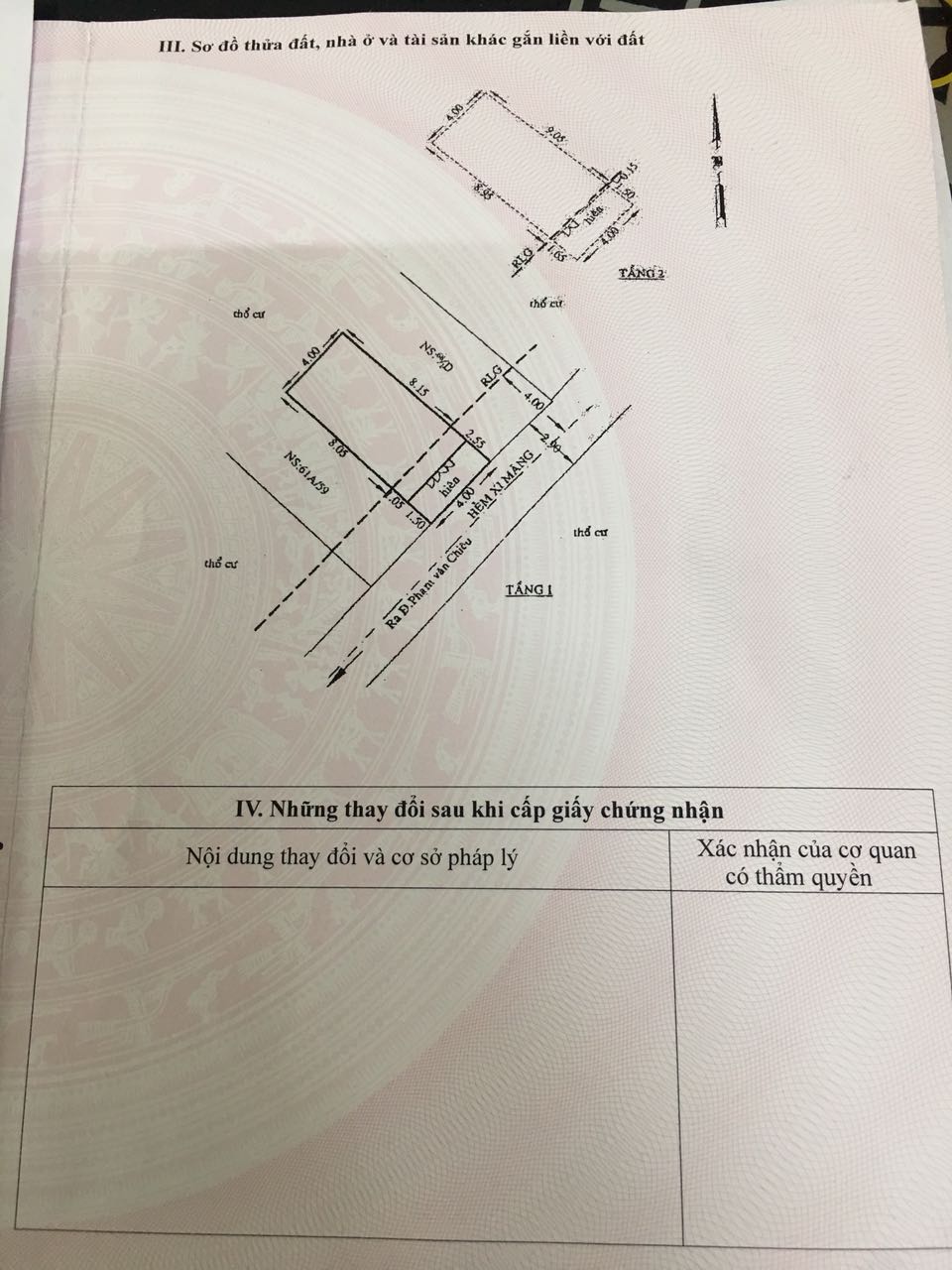 Bán Nhà 4*11 1 lầu, Hẻm Thông 3,5m Phạm Văn Chiêu, Phường 14, Gò Vấp.