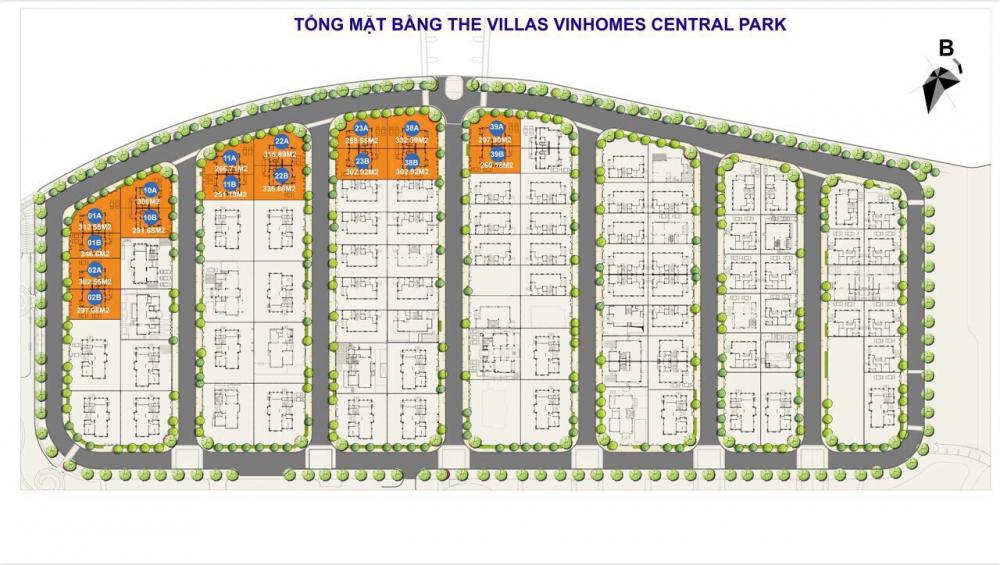 Mở bán The Villas của dự án Vinhomes Central Park trực tiếp từ Chủ Đầu Tư.