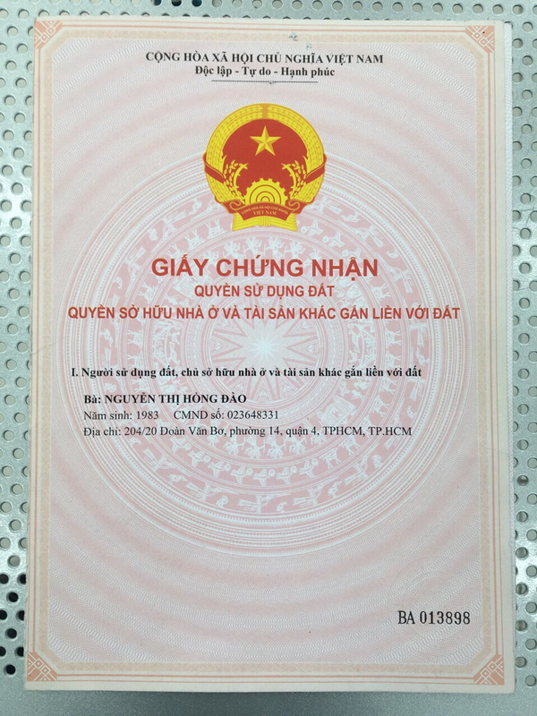 Bán nhà 1 lầu đường Nguyễn Thị Thập, Phường Bình Thuận, Quận 7
