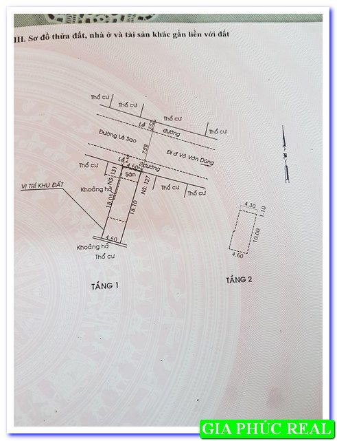 MTKD Lê Sao P.Phú Thạnh ,4,6x19m,1 lầu,giá 8 tỷ (TL)