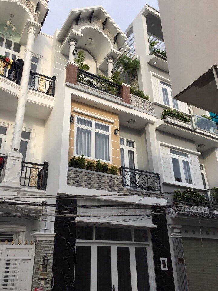 Bán nhà mới đẹp 3 lầu, hẻm 1806 Huỳnh Tấn Phát, Nhà Bè, DT 4x14m. Giá 3,85 tỷ
