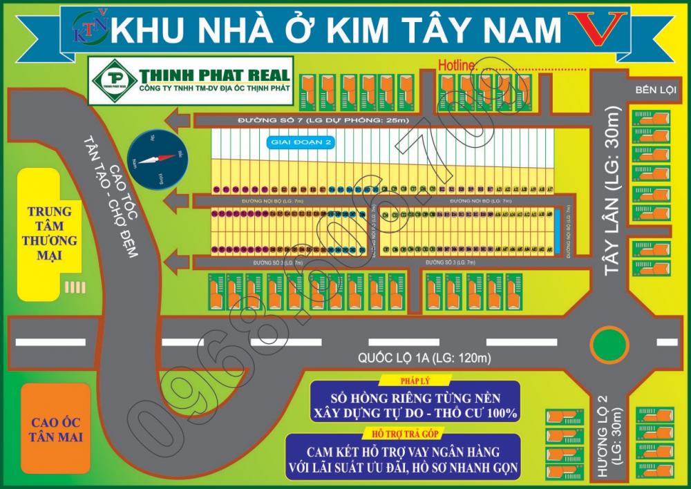 Mở bán KDC nhà ở KIM TÂY NAM , dự án 120 nền vị trí cực đẹp ,diện tích: 60-80m2 