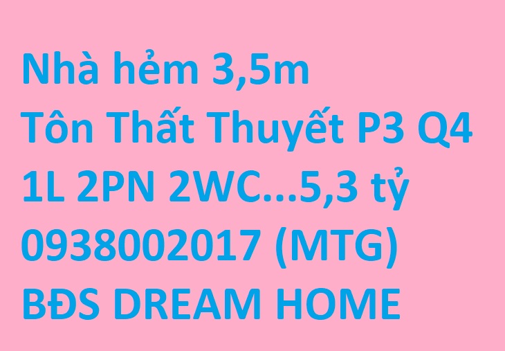 Bán nhà HXH 6,2x11,7m, Tôn Thất Thuyết, P3, Q4, 5,3 tỷ